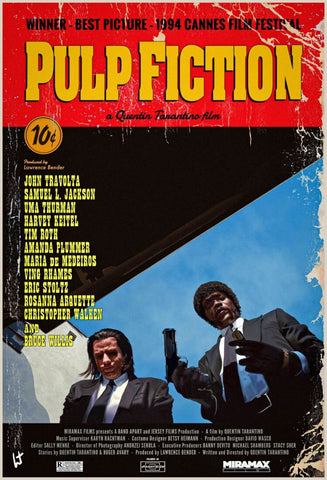 Pulp Fiction - John Travolta And Samuel L Jackson- Movie Still 1 - Framed Prints