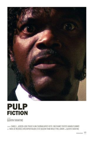 Pulp Fiction - Samuel L Jackson - Tallenge Quentin Tarantino Hollywood Movie Poster Collection by Joel Jerry