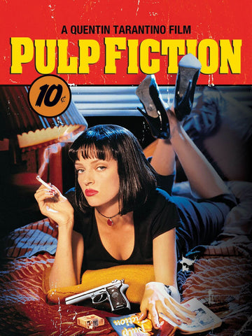 Pulp Fiction - Uma Thurman Mia Wallace - Quentin Tarantino Hollywood Movie Poster - Life Size Posters by Joel Jerry