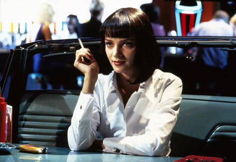 Pulp Fiction - Uma Thurman Mia Wallace At Jack Rabbit Slim - Tallenge Quentin Tarantino Hollywood Movie Art Poster Collection - Canvas Prints