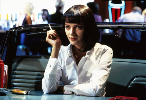 Pulp Fiction - Uma Thurman Mia Wallace At Jack Rabbit Slim - Tallenge Quentin Tarantino Hollywood Movie Art Poster Collection - Life Size Posters by Joel Jerry
