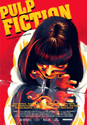 Pulp Fiction - Uma Thurman as Mia Wallace - Quentin Tarantino Hollywood Movie Poster Collection - Life Size Posters by Joel Jerry