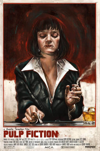 Pulp Fiction - Uma Thurman as Mia Wallace - Tallenge Quentin Tarantino Hollywood Movie Art Poster Collection - Art Prints