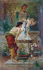 Punished Levity (At Cupids Fountain) - Hans Zatzka - Canvas Prints