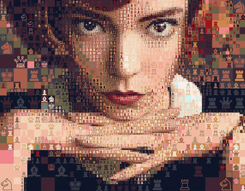 The Queen's Gambit - Anya Taylor-Joy  - Chess Pieces Art - Canvas Prints