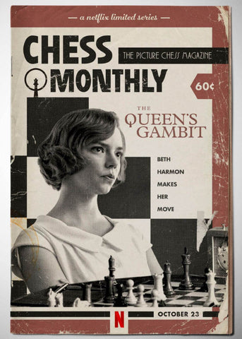 The Queens Gambit - Chess Magazine - Netflix TV Show Poster Fan Art - Canvas Prints by NETFLIX TV SHOWS