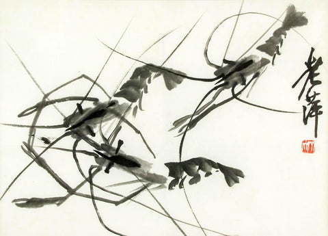 Shrimps (Crevettes) - Qi Baishi by Qi Baishi