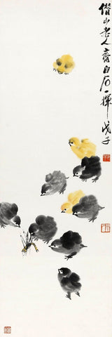 Chicks - Qi Baishi - Art Prints