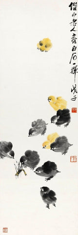 Chicks - Qi Baishi by Qi Baishi