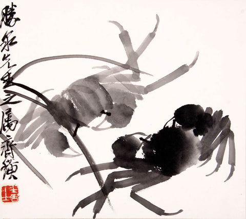 Crabs - Qi Baishi - Framed Prints