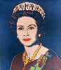 Queen Elizabeth II - (from Reigning Queens Series, Dark Blue) - Andy Warhol - Pop Art Print - Framed Prints