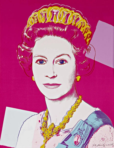 Queen Elizabeth II - (from Reigning Queens Series, Pink) - Andy Warhol - Pop Art Print - Framed Prints