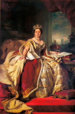 Queen Victoria (1819 - 1901) - Franz Xavier Winterhalter - British Royalty Painting - Framed Prints