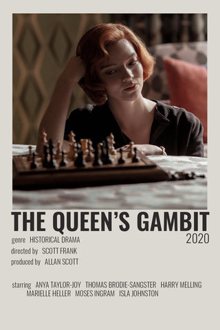 Queens Gambit - Anya Taylor-Joy - Netflix TV Show Poster Fan Art - Framed Prints by NETFLIX TV SHOWS