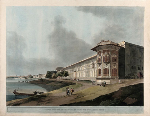 Quidsia Bagh Delhi - Thomas Daniell  - Vintage Orientalist Paintings of India - Posters by Thomas Daniell