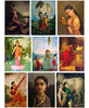 Set of 10 Best of Raja Ravi Varma Paintings - Poster Paper (12 x 17 inches) each