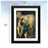 Set of 10 Best of Raja Ravi Varma Paintings - Framed Poster Paper (12 x 17 inches) each