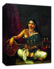 Set of 4 Raja Ravi Varma Paintings - Lady Playing The Veena,Malabar Lady with Veena, Lady with Swarbat, Young Woman with Veena - Gallery Wrapped Art Print (12 x 10 inches each)