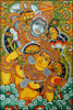 Radha Krishna - Kerala Mural - Folk Art Painting - Canvas Prints