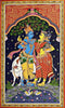 Radha Krishna - Pattachitra - Indian Folk Art Painting - Canvas Prints