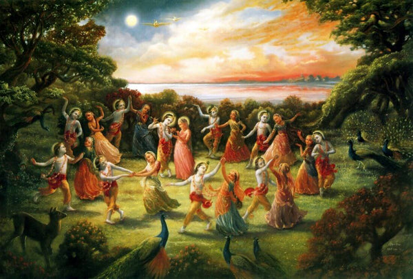 Radha Krishna Raas Leela - Canvas Prints