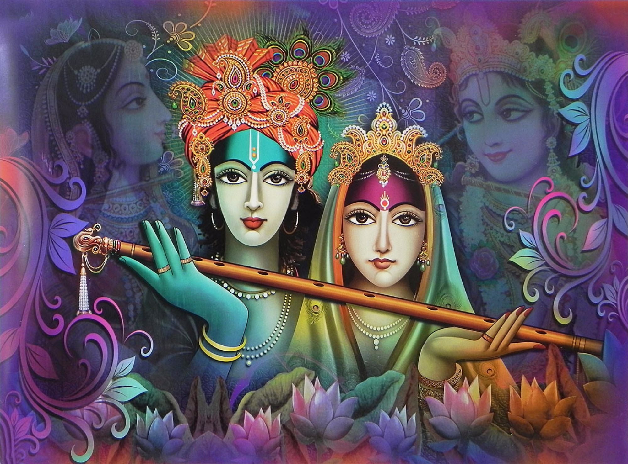 Indian Art - Acrylic Painting - Krishna - Art Prints by Raghuraman, Buy  Posters, Frames, Canvas & Digital Art Prints