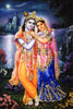 Radha Krishna Evening At Lake - Large Art Prints