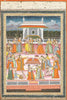 Radha And Krishna Celebrating The Holi Festival - Lucknow 18th Century - Vintage Indian Miniature Art Painting - Framed Prints