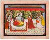 Radha And Krishna Watching Nautch India - Kangra C. 1800  - Vintage Indian Miniature Art Painting - Canvas Prints