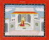 Ragamala Abhiri Ragini Of Hindol Raga   - Kangra School - C1830 - Vintage Indian Miniature Art Painting - Canvas Prints