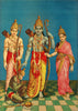 Raghupati Ram Laxman Sita and Hanuman - Vintage Printed Poster - Posters