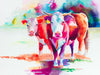 Rainbow in a Cattle Farm - Canvas Prints