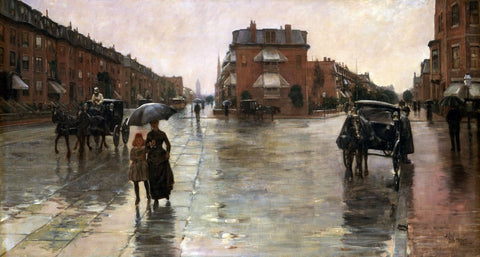 Rainy Day, Boston - Large Art Prints by Childe Hassam