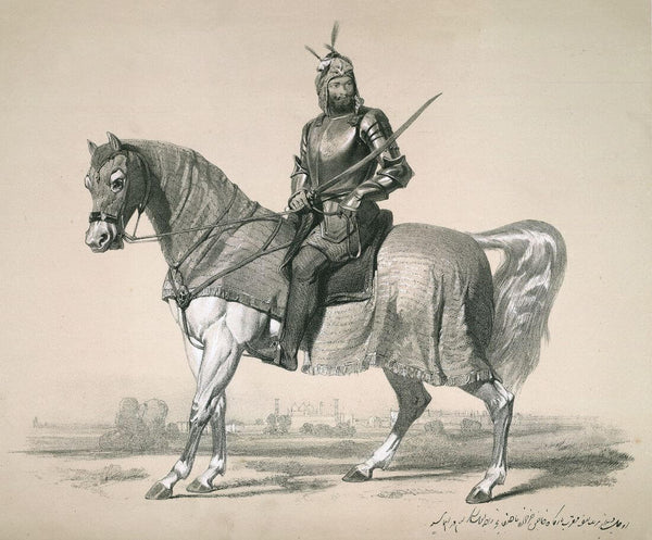 Raja Lal Singh of First Anglo-Sikh War 1846 - Vintage Indian Punjab Sikhism Art Painting - Art Prints