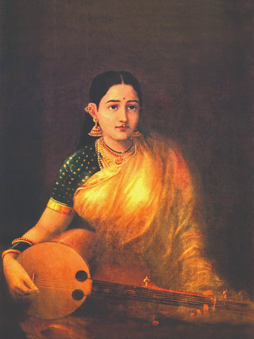 Lady with Swarbat by Raja Ravi Varma