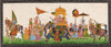 Rajasthan Maharajah Procession Art Handmade Indian Royal Ethnic Folk Painting - Vintage Indian Miniature Art Painting - Life Size Posters