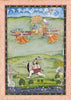 Ram And Sita In A Palanquin With Hanuman - Bikaner circa 1800 - Indian Vintage Miniature Ramayan Painting - Large Art Prints