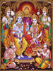 Ram Darbar - Indian Art Ramayan Painting - Framed Prints