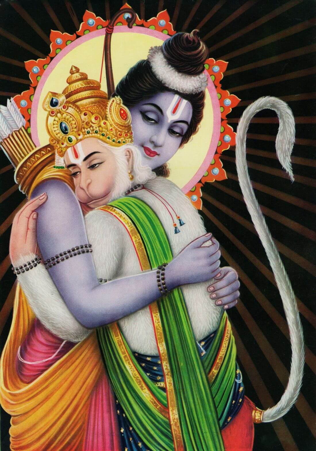 Hanuman Radium Work Pratham Milan Ram Hanuman Animated Ramji Hanuman Ji Ka Pratham Milan
