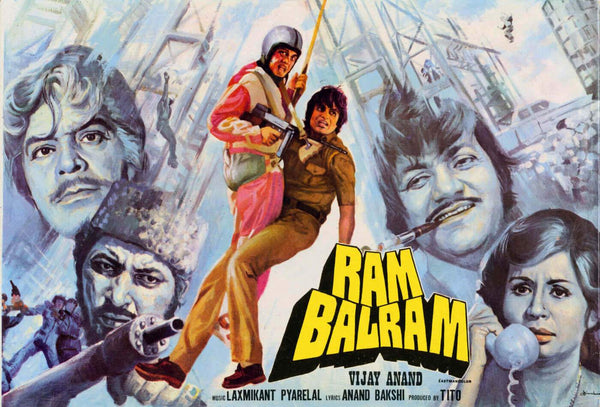Ram Balram - Amitabh Bachchan - Hindi Movie Poster Collage - Tallenge Bollywood Poster Collection - Framed Prints