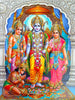 Ram Darbar - Ram Laxman Sita and Hanuman - Ramayan Art Painting - Art Prints