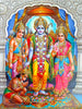 Ram Darbar - Ram Laxman Sita and Hanuman - Ramayan Art Painting - Life Size Posters