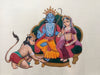 Ram Darbar - Ram Sita and Hanuman - Ramayan Art Painting - Life Size Posters