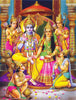 Ram Darbar Pattabhishekam - Ram Laxman Sita and Hanuman - Ramayan Art Painting Poster - Life Size Posters