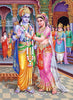 Ram Sita Marriage - Indian Miniature Painting From Ramayan - Vintage Indian Art - Life Size Posters