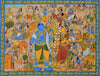 Rama Sita Wedding - Cheriyal Scroll Painting  Vintage Indian Folk Art From Ramayana - Life Size Posters