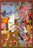Rama Defeating Ravana In Battle - Vintage Indian Art From The Ramayana - Canvas Prints