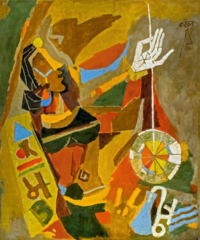 Rambha - Maqbool Fida Husain – Painting - Large Art Prints by M F Husain