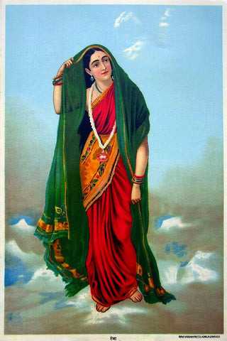 Rambha - Raja Ravi Varma - Canvas Prints