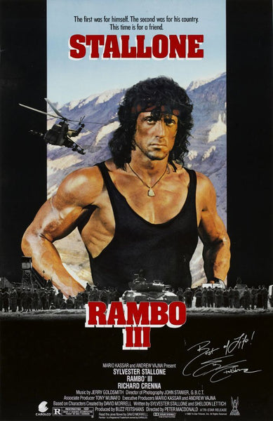 Rambo III - Sylvester Stallone - Hollywood Action Movie Poster - Large Art Prints